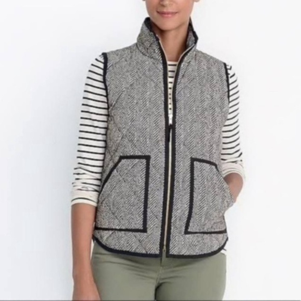 J. Crew Factory Herringbone Vest, Like New, Xxs